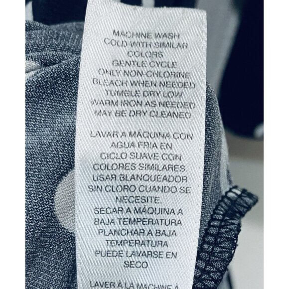 Chicos Top Womens XL Black White Grommet Dot Print Asymmetrical High Low Tunic - Picture 7 of 8